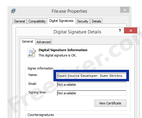 Screenshot of the Open Source Developer, Sven Strickroth certificate